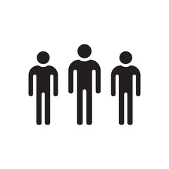 People vector icon. Man flat sign design. Humans symbol pictogram. UX UI icon