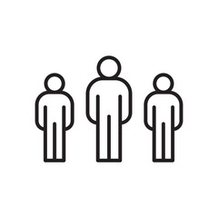 People vector icon. Man flat sign design. Humans symbol pictogram. UX UI icon