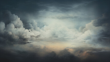 Fototapeta na wymiar dramatic clouds in the evening sky