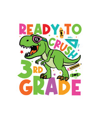 Crushed 3rd grade of school svg design, back to school, kindergartens svg, pre k funny kids