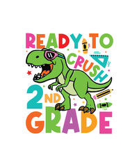 Crushed 2nd grade of school svg design, back to school, kindergartens svg, pre k funny kids