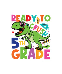 Crushed 5th grade of school svg design, back to school, kindergartens svg, pre k funny kids