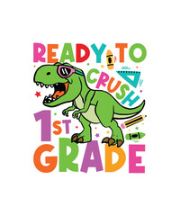 Crushed 1st grade of school svg design, back to school, kindergartens svg, pre k funny kids