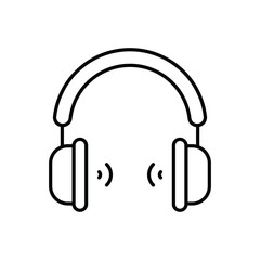 Headphone icons set vector stock illustration.