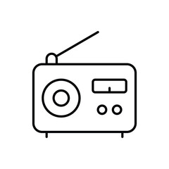 Radio icon vector stock illustration.