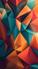 Modern Abstract Artwork with Sharp Angular Shapes and Soft Curves AI Generated