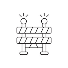 Road barrier vector icon. Road barrier flat sign design. Road barrier symbol pictogram. UX UI icon
