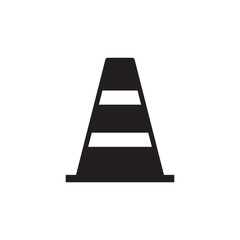 Road cone vector icon. Road cone flat sign design. Road cone symbol pictogram. UX UI icon