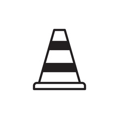 Road cone vector icon. Road cone flat sign design. Road cone symbol pictogram. UX UI icon