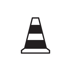 Road cone vector icon. Road cone flat sign design. Road cone symbol pictogram. UX UI icon
