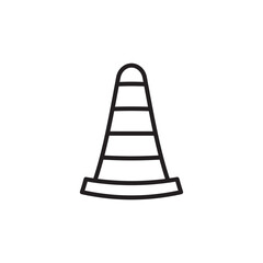 Road cone vector icon. Road cone flat sign design. Road cone symbol pictogram. UX UI icon