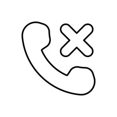 Call Reject icon vector stock illustration.