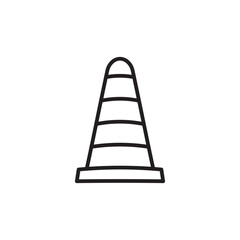 Road cone vector icon. Road cone flat sign design. Road cone symbol pictogram. UX UI icon