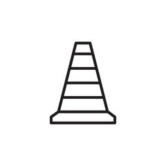Road cone vector icon. Road cone flat sign design. Road cone symbol pictogram. UX UI icon
