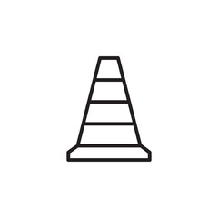 Road cone vector icon. Road cone flat sign design. Road cone symbol pictogram. UX UI icon