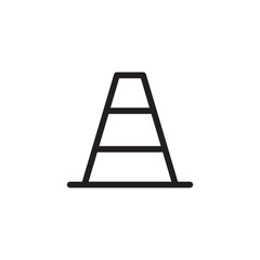 Road cone vector icon. Road cone flat sign design. Road cone symbol pictogram. UX UI icon