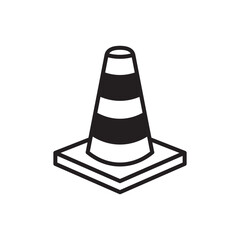 Road cone vector icon. Road cone flat sign design. Road cone symbol pictogram. UX UI icon