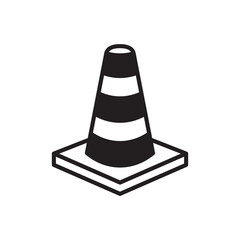 Road cone vector icon. Road cone flat sign design. Road cone symbol pictogram. UX UI icon
