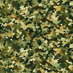 Military Forest Camouflage Background AI Generated