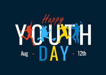 vector happy youth day banner template