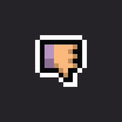 this is hand icon in pixel art with simple color and black background color this item good for presentations,stickers, icons, t shirt design,game asset,logo and your project.