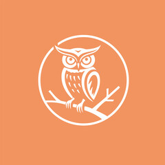 owl, vector concept digital art, hand drawn illustration