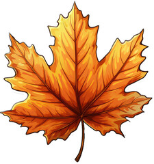 Obraz premium Autumn Leaf Illustration