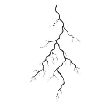Lightning outline icon, electric flash of power energy and thunderbolts vector illustration. Black thin line strikes of electricity with thunder and light effect in rain weather and thunderstorm