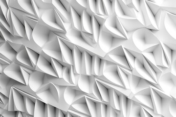 Intricate Geometric Texture in Solid White Color