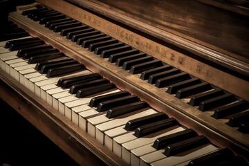 Fototapeta na wymiar vintage piano keyboard