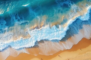 Beautiful Ocean Waves on the Beach for a Natural Summer Vacation Background