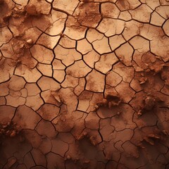 Fototapeta premium Cracked soil texture. Great for stories about climate change, drought, desertification and more. Also great for overlays, backgrounds and other graphic design. 