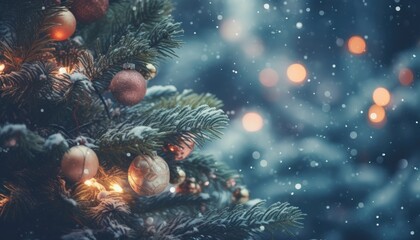 Obraz na płótnie Canvas Christmas or New Year background. Christmas and new year holidays concept. Generative AI