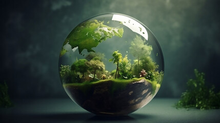 Obraz na płótnie Canvas green planet earth concept