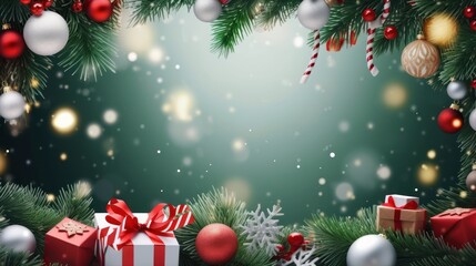 Christmas or New Year background. Christmas and new year holidays concept. Generative AI