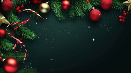 Naklejka premium Christmas or New Year background. Christmas and new year holidays concept. Generative AI