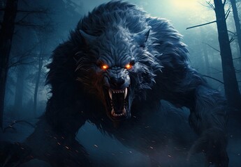 A savage werewolf attacks. Great for fantasy, DnD, RPG, TTRPG, horror and more. 