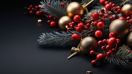 Christmas or New Year background. Christmas and new year holidays concept. Generative AI