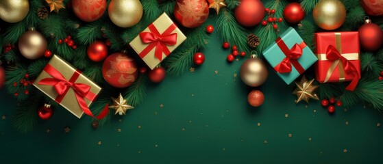 Christmas or New Year background. Christmas and new year holidays concept. Generative AI