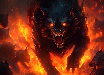 A savage werewolf attacks. Great for fantasy, DnD, RPG, TTRPG,  horror and more. 