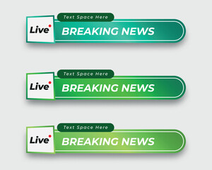 tv news bar. bars newspaper. social media bars. Television broadcast media title banner. title bar