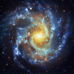 The beauty of the universe with Huge and detailed Barred Spiral Galaxy named UGC 6093