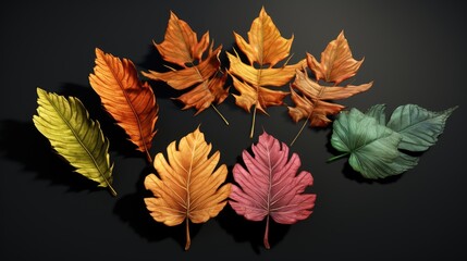 Fototapeta premium Leaves, AI generated Image