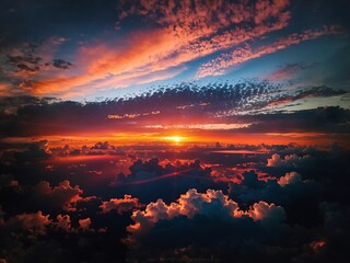 red sunset photo, sunset background