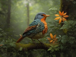 4k forest bird image