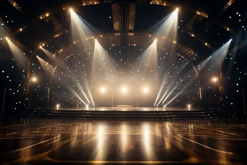 Fotobehang スポットライトが当たる豪華なステージ：AI生成画像 © Kinapi