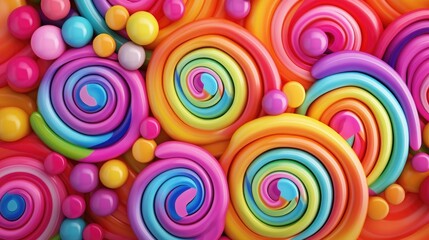 Sweet candies backgrounds, AI generated Image