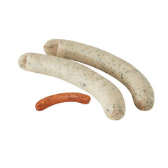 fresh sausage cut out isolated transparent background