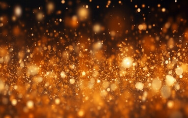 Obraz na płótnie Canvas Abstract background with gold bokeh effect. christmas. sparkling magical dust particles. magic