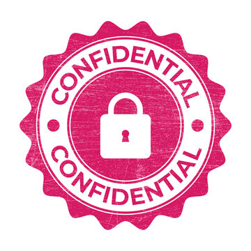 Confidential Rubber Stamp, Confidential Seal, Confidential Badge, Top Secret Vector, Confidential Icon, Vector Illustration With Grunge Texture